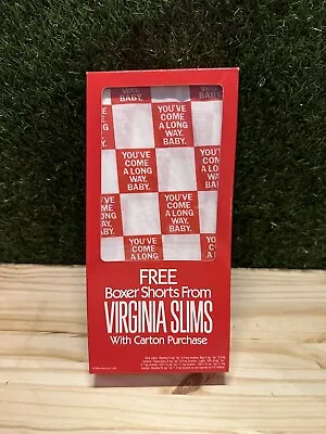 Vintage Virginia Slims Cigarettes Promo Boxer Shorts Underwear Checkered NEW! • $15