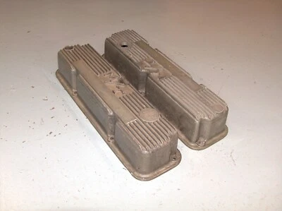 $225 • Buy M/T Mickey Thompson Ford FE 427 428 Aluminum Finned Valve Covers Pair 3293800