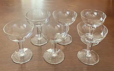 Vintage Hollow Stem Champagne Coupe Glasses Set Of 6 • $50