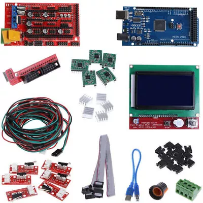 CNC 3D Printer Kit With Mega 2560 Board RAMPS 1.4 Controller Driver For Arduino • $50.54