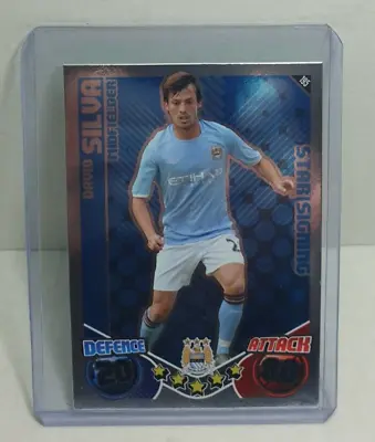 Topps 2010/2011 Match Attax David Silva Star Signing #195 Premiership Foil Card • £4