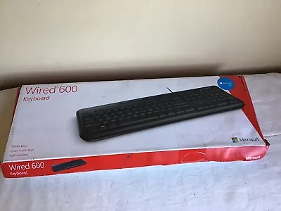 New Open Box 2014 Microsoft Wired Black 600 Keyboard Windows 7810 Compatible • $24.99