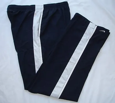 Nike Women's Unlined Track Pants Dark Blue White Stripe M (8-10) Training Run  • $16.90