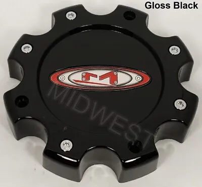 845L170B Moto Metal 8 Lug 8x165.1 8x170 Gloss Black Red Wheel Rim Center Cap New • $22