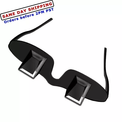 Lazy Glasses Horizontal Prism Spectacles Reading Watching TV Lying Bed Black USA • $21.46