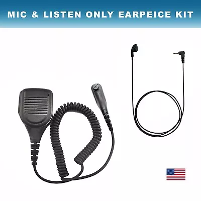 Speaker Mic With 3.5mm Listen Only Earbud Earpiece For Motorola MTP850s XPR7580 • $26.99