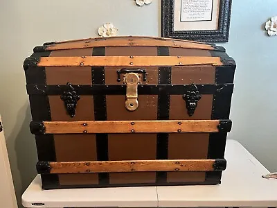 Beautifully Refurbished Antique Dome Trunk 1900c • $1200