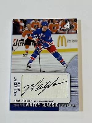 Mark Messier Net Skirt Auto Game Used Winter Classic Materials 2013 SP • $150