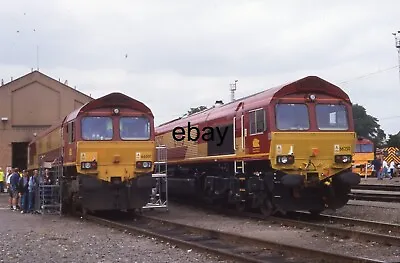 35mm Slide -  EWS Class 66. 66001 & 66250 @ Old Oak Common • £3.25