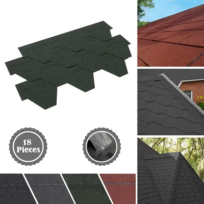 Felt Roofing Shingles Shed Roof Sheet Tile Self-Adhesive Shed House Porch Garage • £39.95