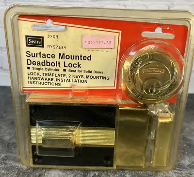 Vintage Sears Craftsman Surface Mounted Deadbolt Lock - 1970s NOS New • $58.97