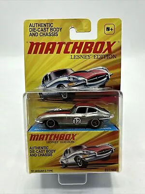 Matchbox - 1961 Jaguar E Type - 2010 Lesney Edition - Gray Red Stripes - NEW • $24.99