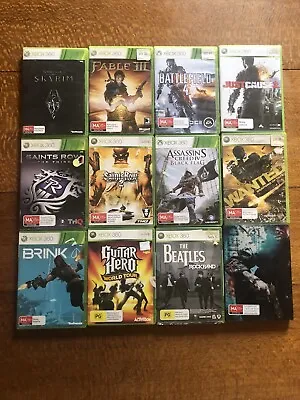 Xbox 360 Games Bundle Of 12 Pal  Complete.  Discs Like New  One Steel Case • $62