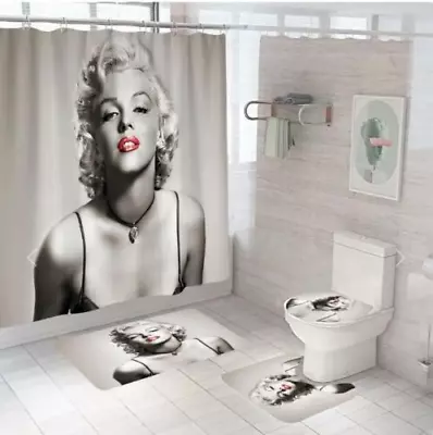 Beautiful Marilyn Monroe Bathroom Premium Shower Curtain Or Bathroom Set. • $26.99