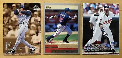 Manny Ramirez Lot Of (3) 1999 SP Authentic 2000 Topps & 2000 Fleer Ultra NM-MT • $1.20