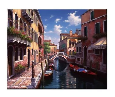 Best Gift Home Wall Decor Venice Italy Scenery Oil Painting Printed On Canvas • $89.77