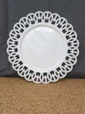 Westmoreland Glass Wicker Edge Milk Glass Plate 9 1/4  Elegant Glassware • $12