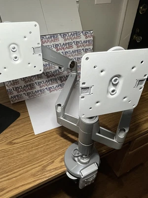 $65 • Buy Humanscale MF2CS M/Flex Dual Monitor Arm Clamp Mount - Gray/Silver