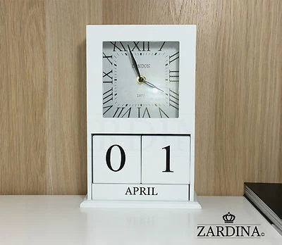 £19.50 • Buy Chester - Vintage Wooden Clock With Perpetual Calendar Blocks