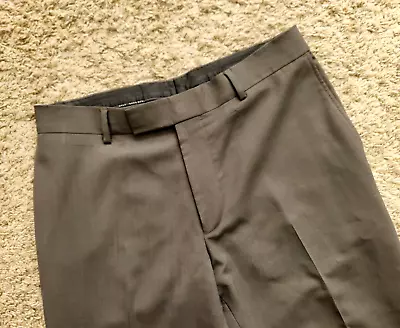 Hugo Boss James Brown Dress Pants 32 X 30 Dark Green 100% Virgin Wool Euc • $44.95