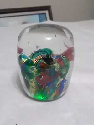 Small Murano Style Art Glass Hand Blown Undersea Aquarium Fish Paperweight • $8.75