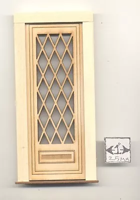 DOOR - TUDOR DIAMOND  - 2325 Wooden Dollhouse Miniature 1:12 Scale USA Made • $19.95