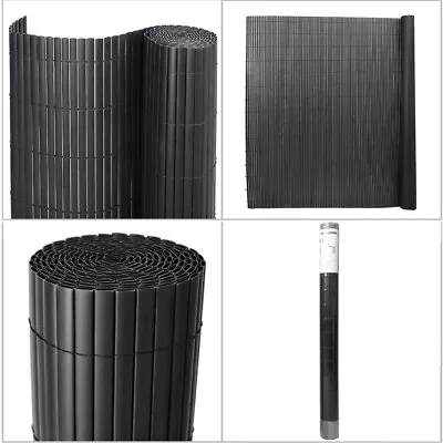 3m/5m Wide Bamboo Garden Privacy Panel Screening PVC Fence Roll With Fixing Set • £15.95