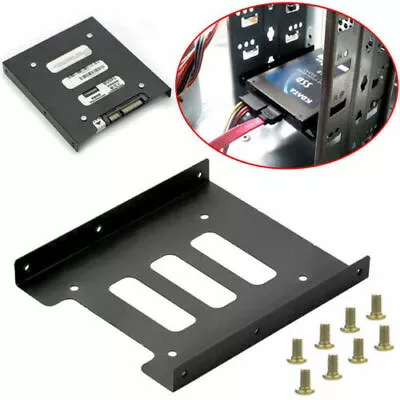 2.5'' To 3.5'' Metal SSD HDD Mounting Adapter Kit Hard Disk Drive Holder Dock • £3.99