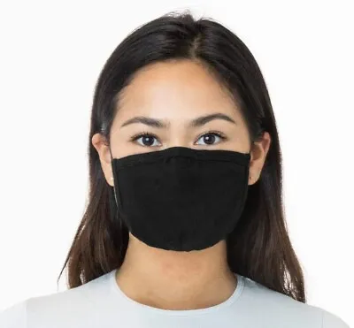 5 Black Face Mask Reusable Organic Cotton Washable Masks Cloth Men Women Teens • $7.99