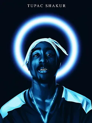 A4 6x4 Tupac 2pac Poster Print Celebrity Gangster Rapper HipHop Wall Art Picture • £3.99