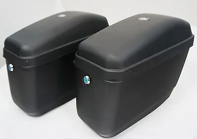 Mutazu Matte Black GA Universal Motorcycle Hard Saddlebags Fits Most Cruisers • $125