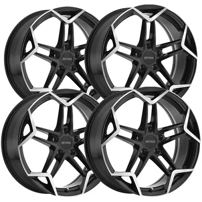 (Set Of 4) Petrol P1A 17x8 5x110 +40mm Black/Machined Wheels Rims 17  Inch • $731.96