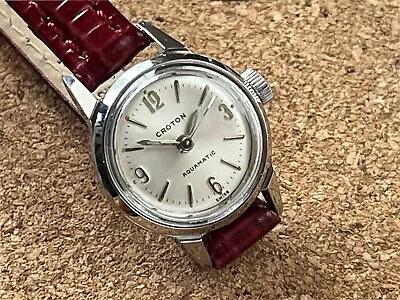 Vintage Croton Aquamatic -  Stainless Steel Automatic Ladies Watch -71364 • $75