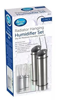 2 X Stainless Steel Radiator Hanging Humidifiers Dry Air Water Humidity Control  • £8.95