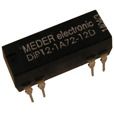 Meder DIP12-1A72-12D Relay 12V 1xEIN 1000 Ohm DIP Reed Relay With Diode 086326 • $2.67