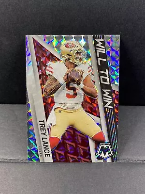 Trey Lance 2022 Panini NFL Mosaic Will To Win Silver Prizm Parallel #WW-11 49ers • $2.20