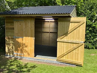 12ft X12ft Heavy Duty Wooden Garage Timber Workshop Garden Shed 25mm Cladding • £1500