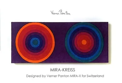 Verner Panton Mira X KURVEN Wave Multi 1 Velvet Wall Art Board Mid Century 25in • $1216