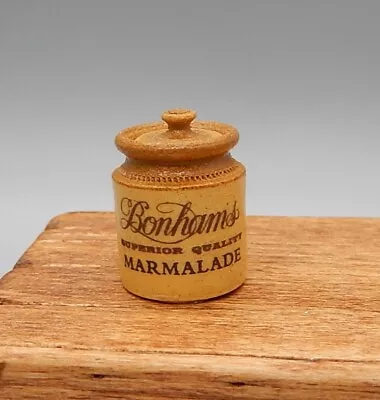 Vintage Terry Curran Stoneware Marmalade Jar Artisan Dollhouse Miniature 1:12 • $54