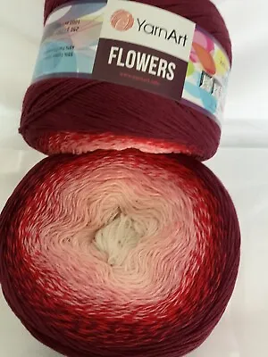 £10.50 • Buy YarnArt Flowers 250g Cotton Mix Cake 4 Ply Knitting/Crochet Yarn Shade 269