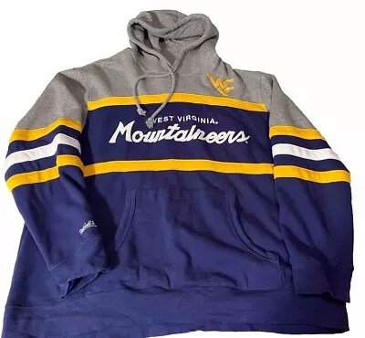 Weat Virginia Mountaineers Men's Mitchell And Ness Hoodie 2xl - Used • $35