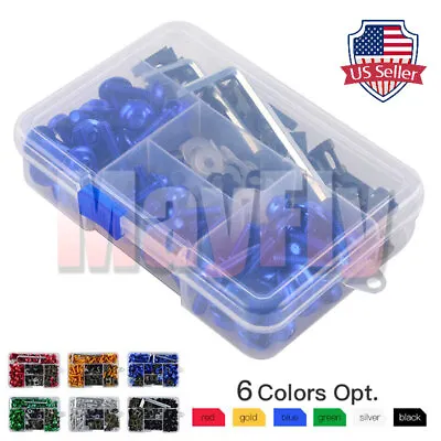 150PCS Fit For M5 M6 Kawasaki Motorcycle Complete Fairing Screws Nut Bolts Kit • $19.73