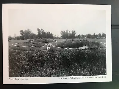 POSTCARD NEW CALIFORNIA LA BREA TAR PITS- LANDSCAPING HANCOCK PARK 1930’s REPRO • $5