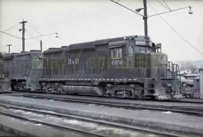 BO Baltimore & Ohio EMD GP30 Locomotive #6908 - Vintage Railroad Negative • $19.45