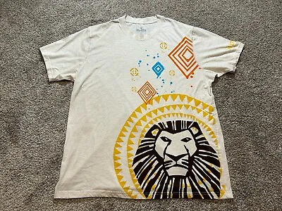 Disney The Lion King Broadway Musical Shirt Adult XXL Beige Graphic Simba SS • $17.99