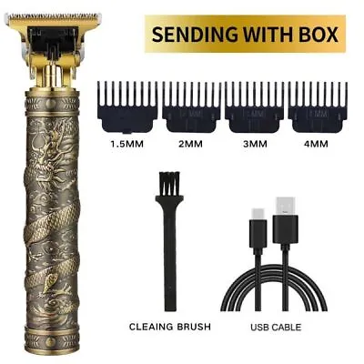 Professional Men Hair Clippers Trimmer Machine Cordless Beard Electric Shaver A • £7.59