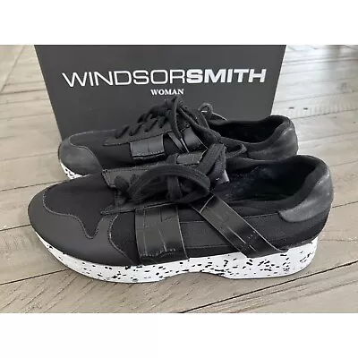 Windsor Smith Black Sneakers Size 7.5 • $39