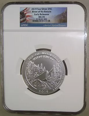 2019-P 5 Oz Silver America The Beautiful ATB River Of No Return NGC SP70 • $278