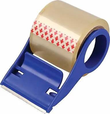 Packing Tape With Dispenser 48mm X 20m Packaging Tape Easy To Use Parcel Taping • £5.69