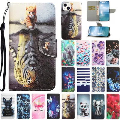 For OPPO A77 A78 A16 A17 A54 Patterned Magnetic Flip Leather Wallet Case Cover • $15.88